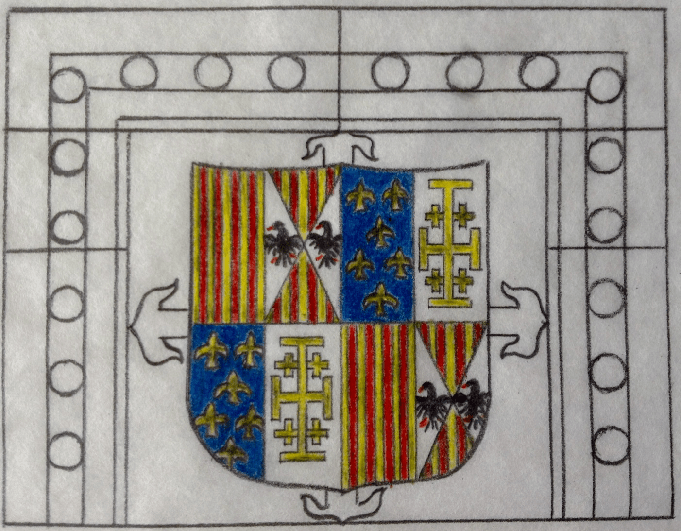Representación del escudo real