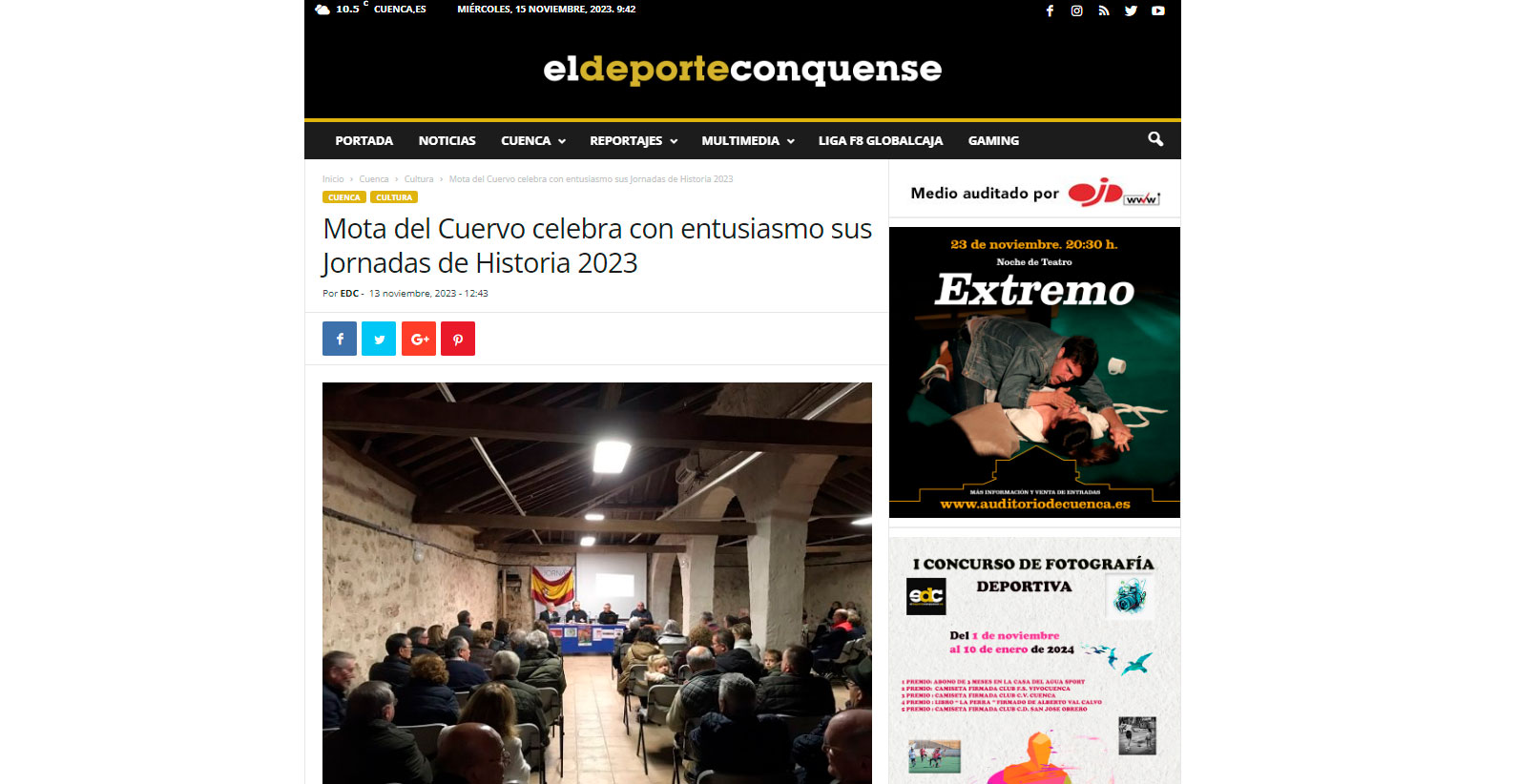 Mota del Cuervo celebra con entusiasmo sus Jornadas de Historia 2023